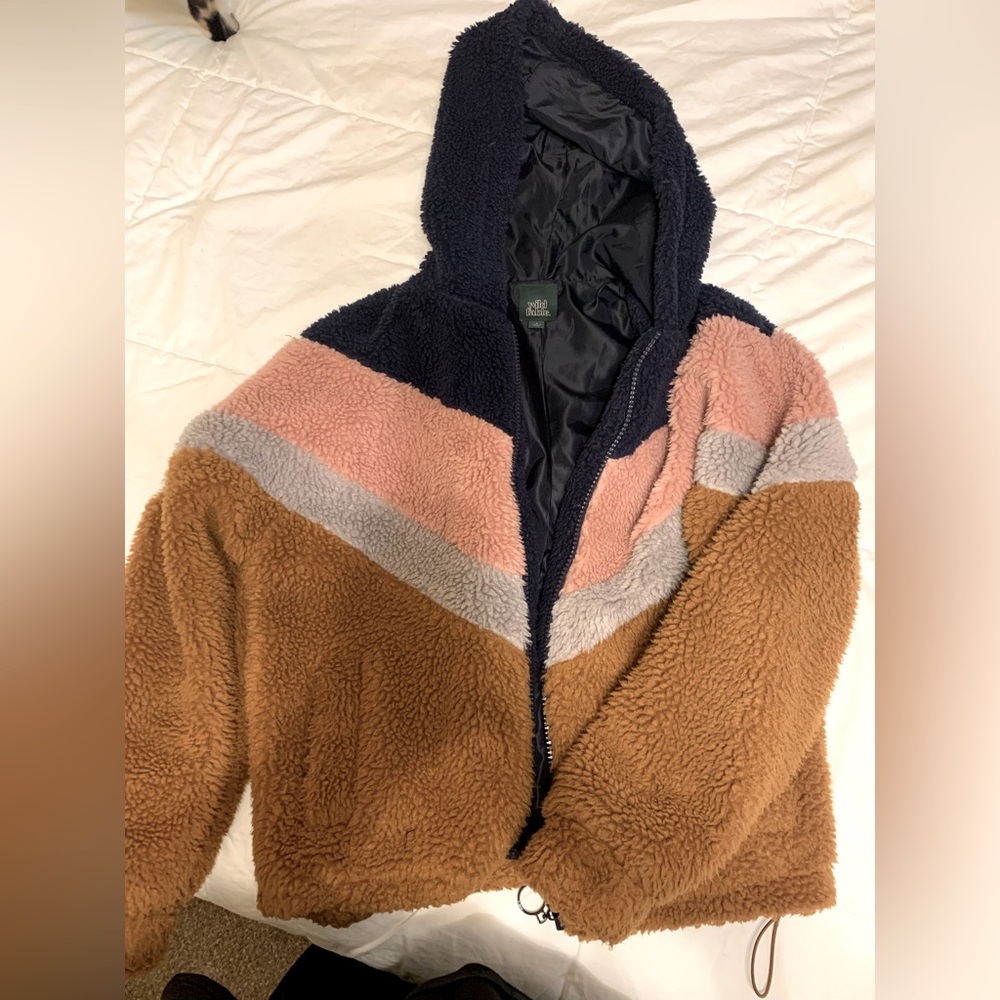 S Wild Fable, Target brand, jacket, blue pink brown